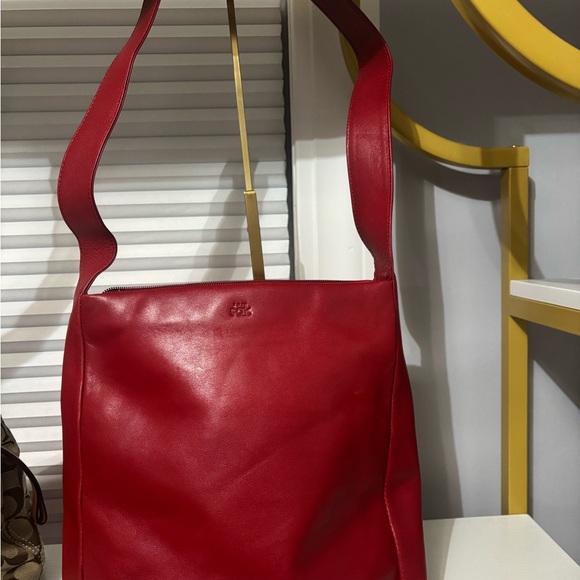The Sak Red Leather Shoulder Bag - Picture 1 of 6